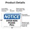 Signmission Enter Here Please Pull, 14 in W x Rectangle, Aluminum OS-2PACK-NS-A-1014-L-12071 - alternate 5